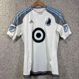 Minnesota United FC Jersey Women's Medium White MLS Soccer Adidas Climacool